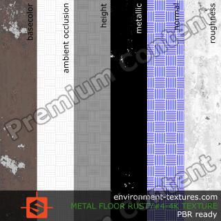 PBR substance texture floor metal rusty #4